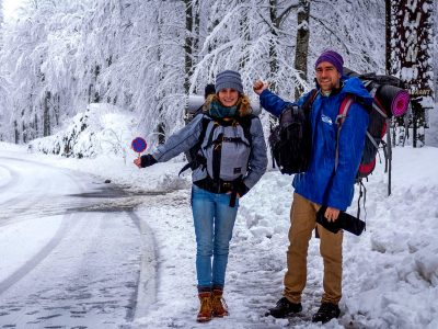 How to pack for hitchhiking and camping in winter