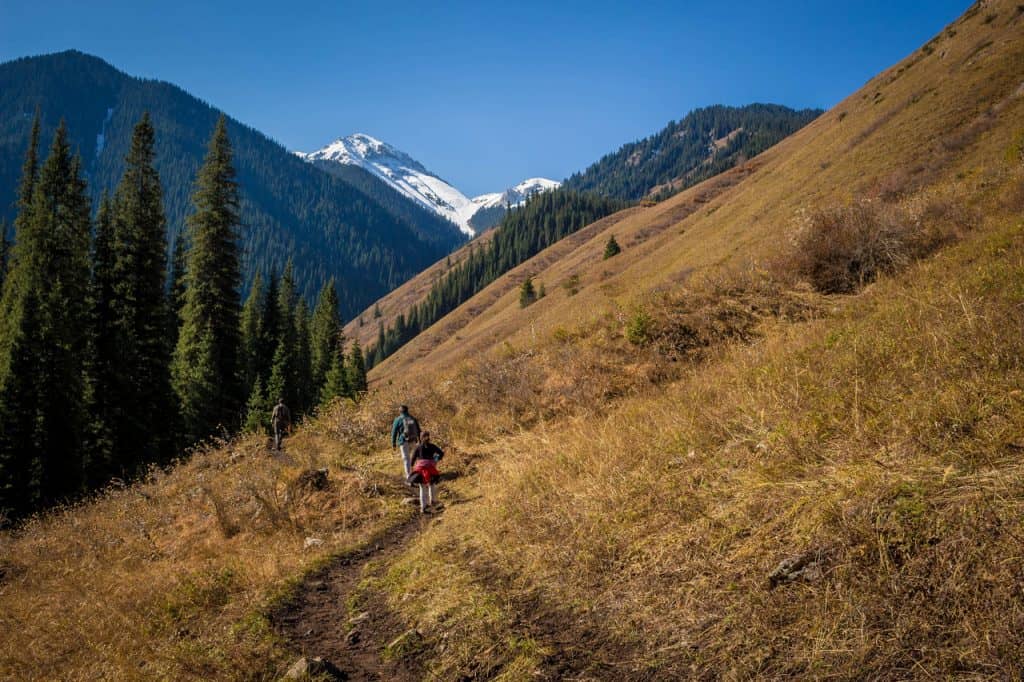 10-Daagse Best of Kirgizië Kazachstan reis 30 Kolsai Lake 2 - Travel Guide to Kolsai Lakes - hiking trail Kolsai Lake - alpine meadows- Journal of Nomads