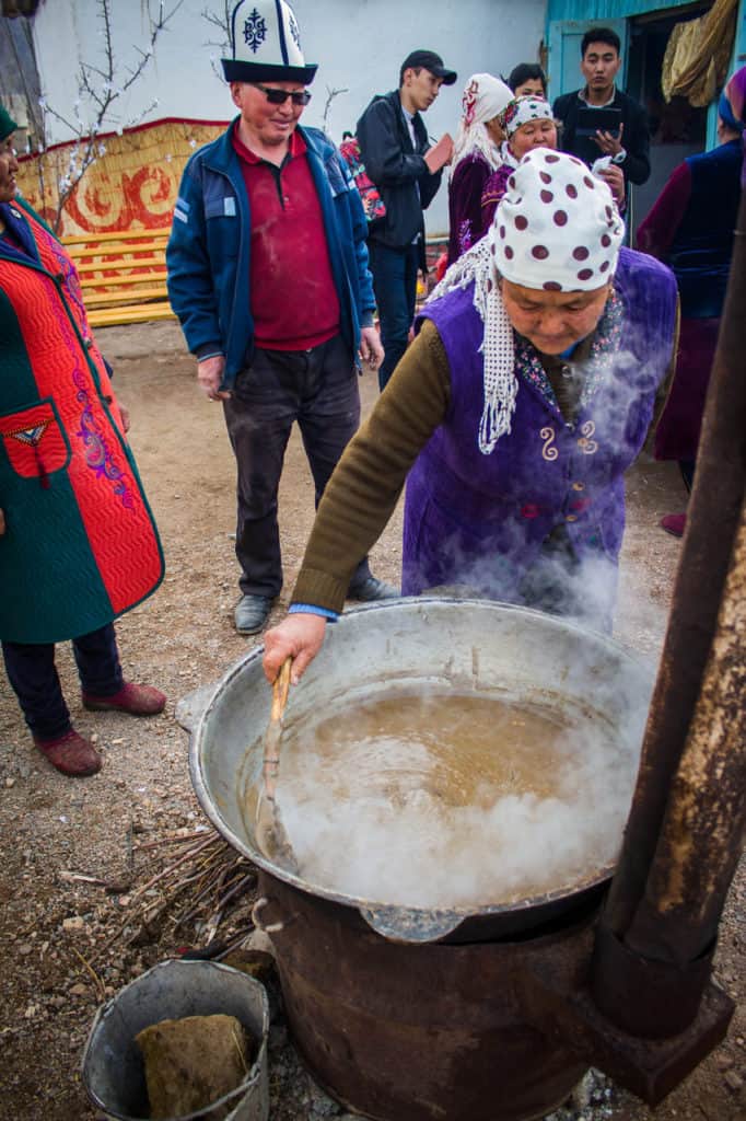 Celebrating Nowruz in Kyrgyzstan 17 Sumalak - food on Nowruz - Celebrating Nowruz in Kyrgyzstan - Journal of Nomads