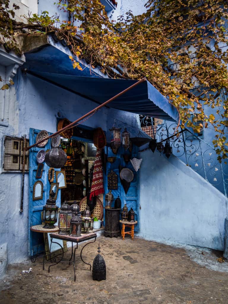 13 Best things to do in Chefchaouen, the Blue City of Morocco 19 Things to do in and around Chefchaouen, the Blue City of Morocco - streets of Chefchaouen - bazaar in Chefchaouen - souk of Chefchaouen - shops in the old center -Journal of Nomads