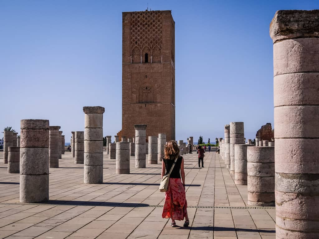 walking near Hassan Tower - journal of nomads