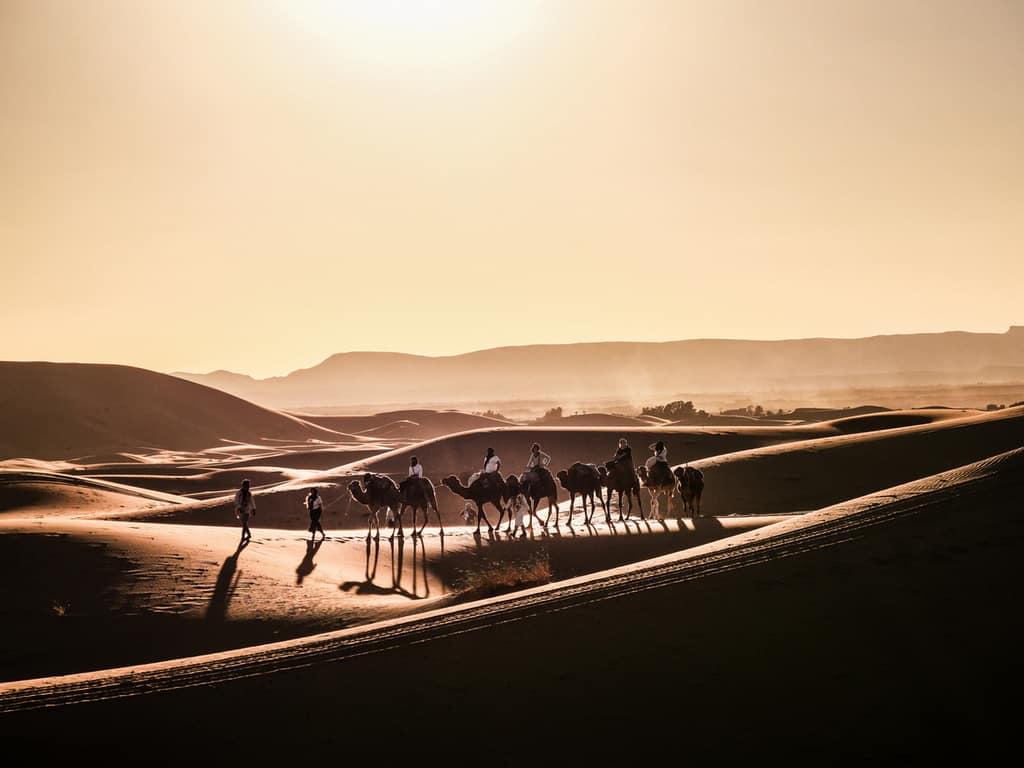 Sunset in the Sahara desert, Merzouga, Morocco - Journal of Nomads