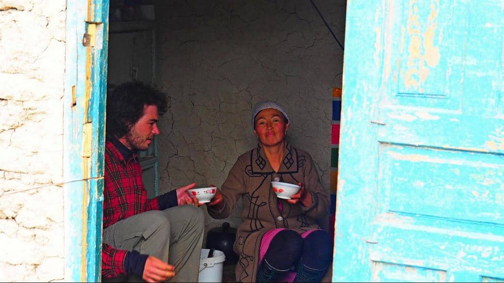 Hiking near Osh in Kyrgyzstan - Be a Nomad Hike 10 Trekking near Osh Kyrgyzstan - yurt camp - drinking Kymyz - Journal of nomads