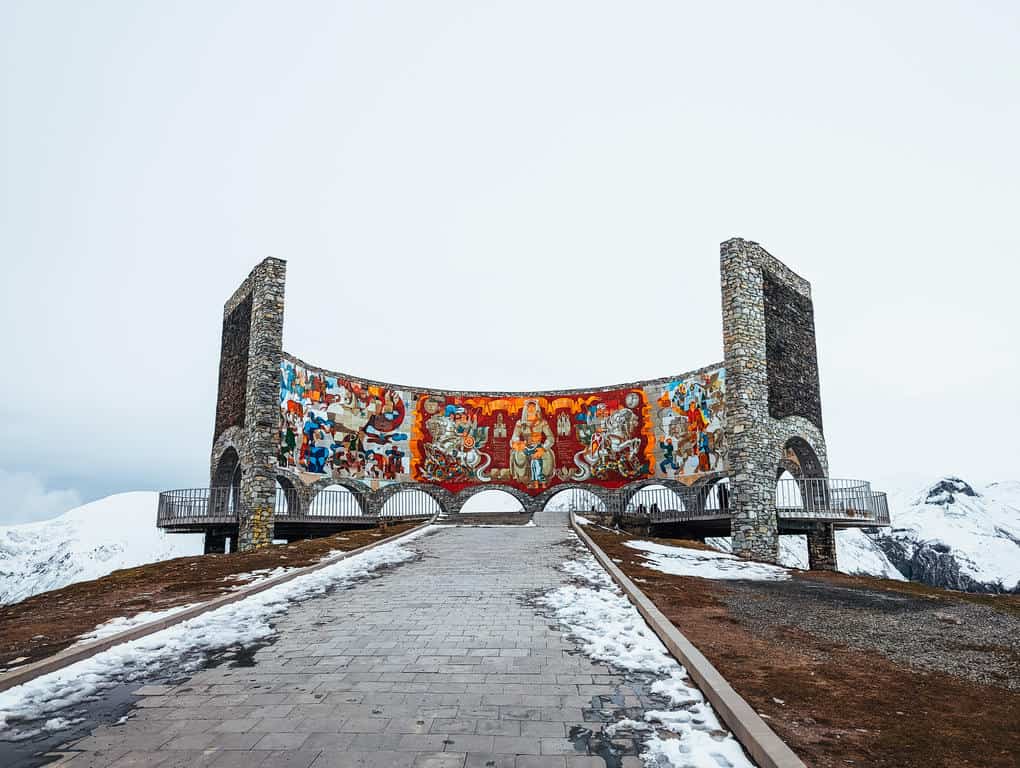 Russia Georgia Friendship Monument Kazbegi - The Best places to visit in Georgia - Journal of Nomads