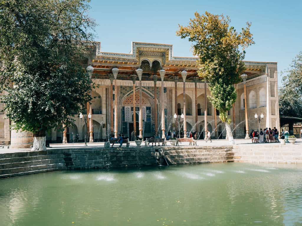 The 20 Best Things to do in Bukhara Uzbekistan - The Complete Bukhara Travel Guide 38 Bolo Khauz Bukhara Uzbekistan - Places to visit in Bukhara old town