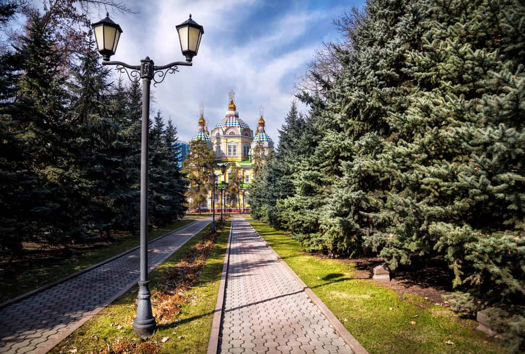 The Ascension Cathedral or Zenkov cathedral in Panfilov Park of Almaty, Kazakhstan - Visit Almaty City - Things to do in Almaty - Places to visit in Almaty - Almaty Travel Guide