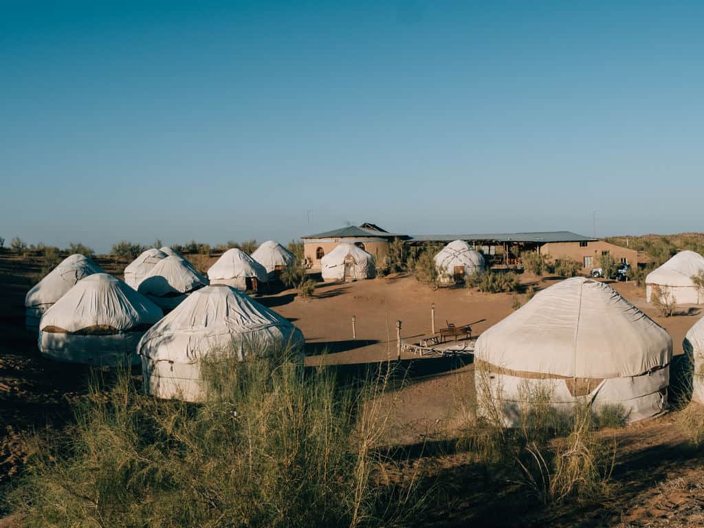 How to visit Moynaq and the Aral Sea Disaster in Uzbekistan - The Complete Travel Guide 50 Highlights of Uzbekistan Tour - Kyzyl Kum desert yurt camp Uzbekistan